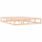 Bed Frame without Mattress 135x190 cm Solid Wood