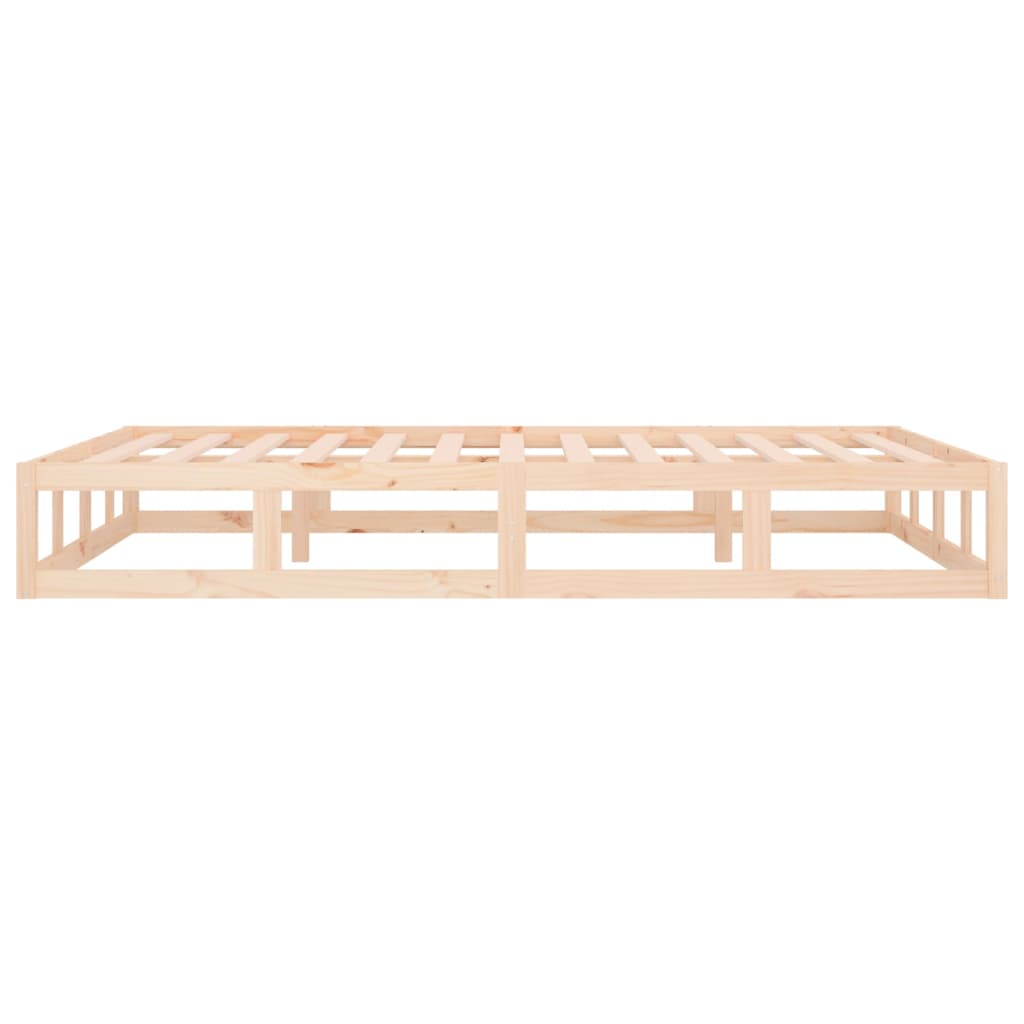 Bed Frame without Mattress 135x190 cm Solid Wood