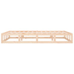 Bed Frame without Mattress 135x190 cm Solid Wood