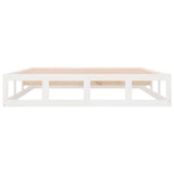 Bed Frame without Mattress White 135x190 cm Solid Wood