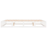Bed Frame without Mattress White 135x190 cm Solid Wood