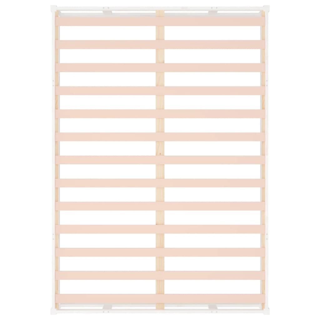 Bed Frame without Mattress White 135x190 cm Solid Wood