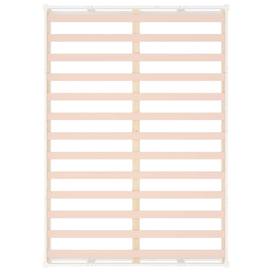 Bed Frame without Mattress White 135x190 cm Double Solid Wood