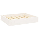 Dog Bed White 51.5x44x9 cm Solid Wood Pine - Front View
