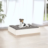 Dog Bed White 51.5x44x9 cm Solid Wood Pine - 45-Degree Angle