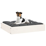 Dog Bed White 51.5x44x9 cm Solid Wood Pine - Rear View