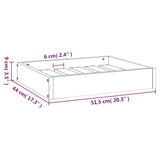 Dog Bed Black 51.5x44x9 cm Solid Wood Pine - Low Angle