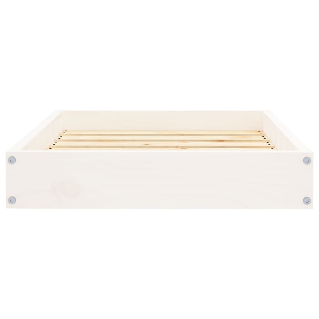 Dog Bed White 61.5x49x9 cm Solid Wood Pine