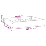 Dog Bed White 61.5x49x9 cm Solid Wood Pine - Rear View