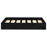 Dog Bed Black 61.5x49x9 cm Solid Wood Pine - Side View
