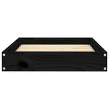 Dog Bed Black 61.5x49x9 cm Solid Wood Pine - Top-Down View