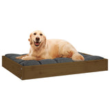 Dog Bed Honey Brown 71.5x54x9 cm Solid Wood Pine - Rear View