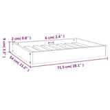 Dog Bed Honey Brown 71.5x54x9 cm Solid Wood Pine - Low Angle