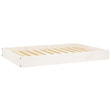 Dog Bed White 91.5x64x9 cm Solid Wood Pine - Front View