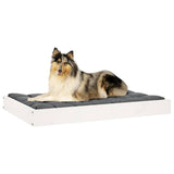 Dog Bed White 91.5x64x9 cm Solid Wood Pine - Rear View
