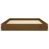 Dog Bed Honey Brown 91.5x64x9 cm Solid Wood Pine - 45-Degree Angle