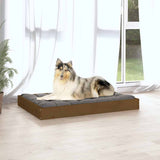 Dog Bed Honey Brown 91.5x64x9 cm Solid Wood Pine - Side View