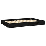 Dog Bed Black 91.5x64x9 cm Solid Wood Pine