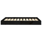 Dog Bed Black 91.5x64x9 cm Solid Wood Pine