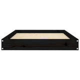 Dog Bed Black 91.5x64x9 cm Solid Wood Pine