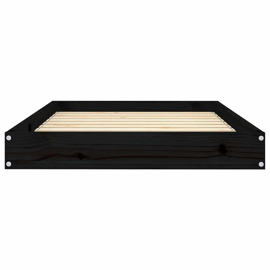 Dog Bed 91.5 x 64 x 9 cm Solid pine wood Black