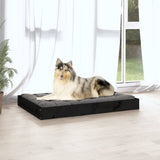 Dog Bed Black 91.5x64x9 cm Solid Wood Pine