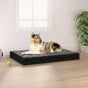 Dog Bed 91.5 x 64 x 9 cm Solid pine wood Black