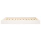 Dog Bed White 101.5x74x9 cm Solid Wood Pine - Side View