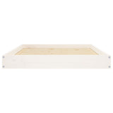 Dog Bed White 101.5x74x9 cm Solid Wood Pine - Top-Down View