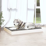 Dog Bed White 101.5x74x9 cm Solid Wood Pine - 45-Degree Angle