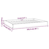 Dog Bed White 101.5x74x9 cm Solid Wood Pine - Low Angle