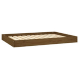 Dog Bed Honey Brown 101.5x74x9 cm Solid Wood Pine - Front View