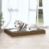 Dog Bed Honey Brown 101.5x74x9 cm Solid Wood Pine - 45-Degree Angle
