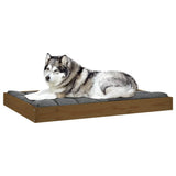 Dog Bed Honey Brown 101.5x74x9 cm Solid Wood Pine - Rear View