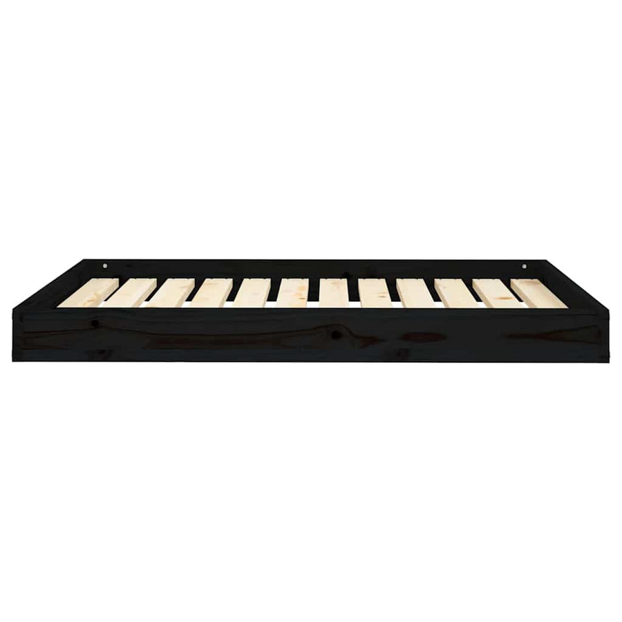 Dog Bed 101.5 x 74 x 9 cm Solid pine wood Black