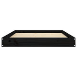 Dog Bed Black 101.5x74x9 cm Solid Wood Pine - Top-Down View