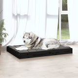 Dog Bed Black 101.5x74x9 cm Solid Wood Pine - 45-Degree Angle