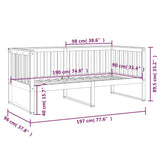Day Bed without Mattress 90x190 cm Solid Wood Pine