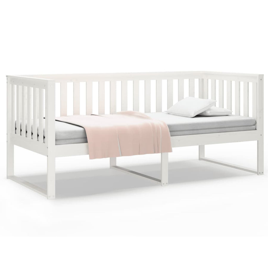Day Bed without Mattress White 90x190 cm Solid Wood Pine
