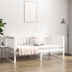 Day Bed without Mattress White 90x190 cm Solid Wood Pine