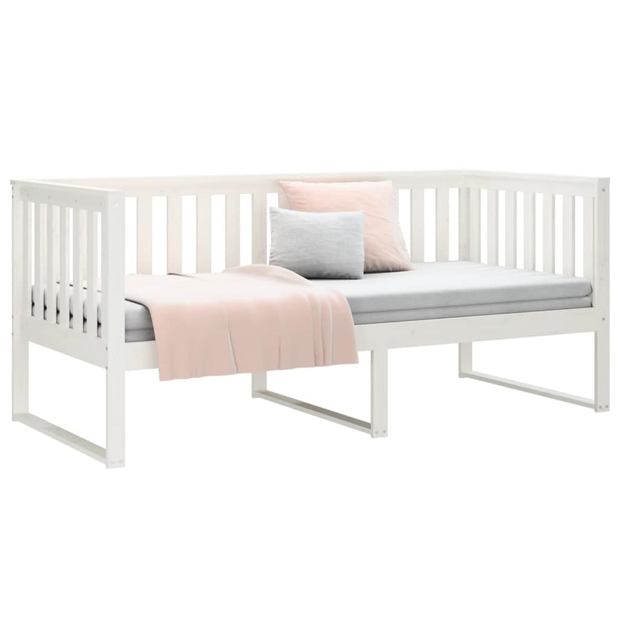 Day Bed without Mattress White 90x190 cm Solid Wood Pine
