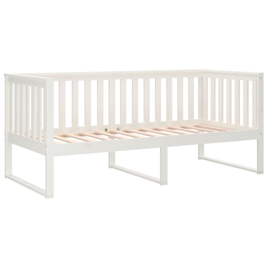 Day Bed without Mattress White 90x190 cm Solid Wood Pine