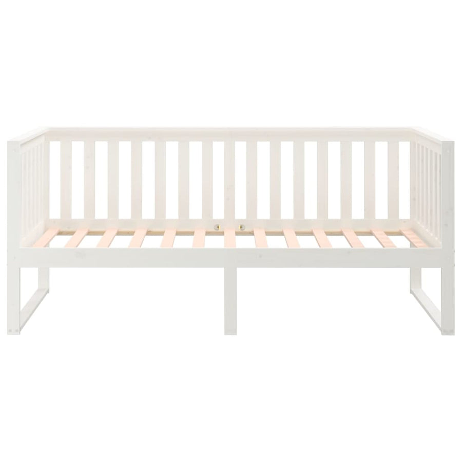 Day Bed without Mattress White 90x190 cm Solid Wood Pine