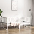 Day Bed without Mattress White 90x190 cm Solid Wood Pine