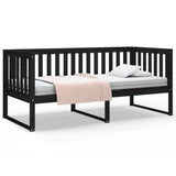 Day Bed without Mattress Black 90x190 cm Solid Wood Pine