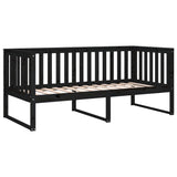 Day Bed without Mattress Black 90x190 cm Solid Wood Pine