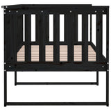 Day Bed without Mattress Black 90x190 cm Solid Wood Pine