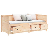 Day Bed without Mattress 80x200 cm Solid Wood Pine - Close-Up Angle