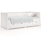 Day Bed without Mattress White 80x200 cm Solid Wood Pine - Front View