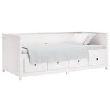 Day Bed without Mattress White 80x200 cm Solid Wood Pine - Side View